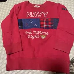 ミキハウス マリンスタイル トレーナー 100cm レッド