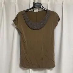MARELLA ビーズ装飾 半袖カットソー ブラウンのサムネイル