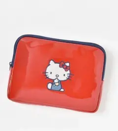 HELLO KITTY 刺繍ポーチ レッド