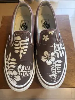 廃盤US規格VANSアナハイムデッキスリッポンボタニカル柄 | Mercari
