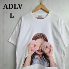 ADLV　アクメドラビ　Tシャツ　L　ホワイト　ビッグプリント　女の子　ドーナツのサムネイル