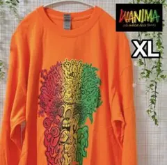 WANIMAワニマ 長袖 Tシャツ XL オレンジ ゆるだぼ ストリート 古着