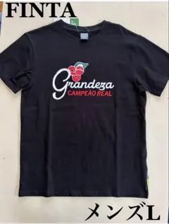 新品タグ付き　メンズL FinTAフィンタ　ブラック　グラフィックTシャツのサムネイル