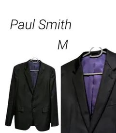 美品ポールスミス ロロピアーナsuper130 ブラックテーラードジャケット M