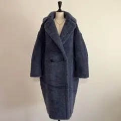 新型最新作❗️ベアロングコート テディコート ネイビー