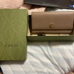 再々、お値下げ致しましたGUCCI ピンク レザー 長財布 - メルカリ