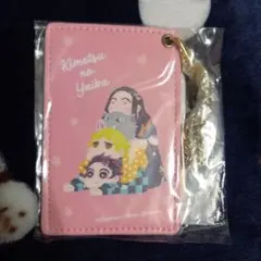 新品未使用品】鬼滅の刃 合皮パスケース 桃 きせかえジャンプコラボ 