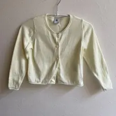 プチバトー カーディガン 4ans/104cm 黄色