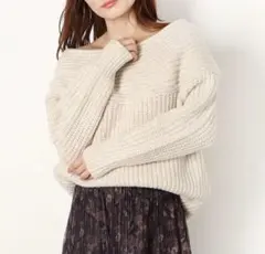 Apuweiser-riche ✨美品　美人百花掲載　オフショルダー　ニット