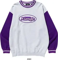 Xlarge ロゴ刺繍 スウェット グレー/パープル 新品未使用‼️