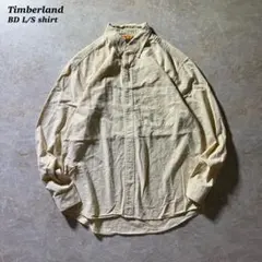 Timberland BD L/S shirt生成り刺繍ロゴCBOY当時物美品L