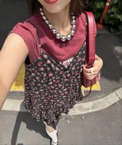 CIAOPANIC カットフラワーキャミチュニックワンピース