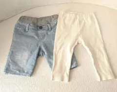 ユニクロ レギンス デニムパンツ 80 2枚セット