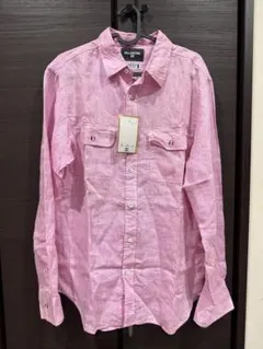 BILLABONG ビラボン フレンチリネン 長袖シャツ ピンク Lサイズ 麻のサムネイル