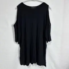 w closet ダブルクローゼット オープンショルダーカットソー ブラックF⁠のサムネイル