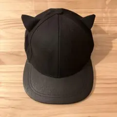 【新品未使用】猫耳付きブラックキャップのサムネイル