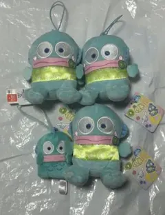 新品未使用 4体セットハンギョドン フルーツポンチ柄おすわりマスコット＆パペット