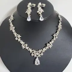 ネックレス イヤリング セット 結婚式 ブライダル ウェディングドレス