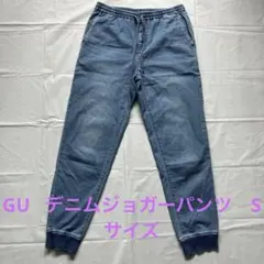 GU デニムブルー ジョガーパンツ Sサイズ