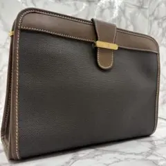 【美品】 ダンヒル クラッチバッグ セカンドバッグ ロゴプレート