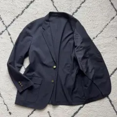 美品　ユニクロ　ブレザー　紺ブレ　金ボタン　ネイビー　テーラード　446298