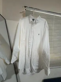 RALPH LAUREN　オックスフォード　ボタンダウンシャツ　マルチポニー　白