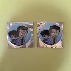 名探偵コナン　脱出　缶バッジ　コナン&小五郎2個セット