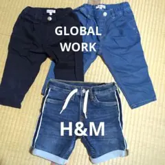 GLOBAL WORK H&M ハーフパンツ 3点セット