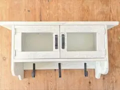 フレンチアンティークシャビー壁掛けシェルフ　ワイド430 モール　ホワイト フレンチアンティークシャビー壁掛けシェルフ ワイド430 モール グレー