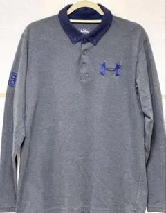 UNDER ARMOR アンダーアーマー 長袖 ポロ グレー XL【試着のみ】