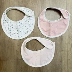 PETIT BATEAU プチバトー スタイ よだれかけ 3枚セット ピンク