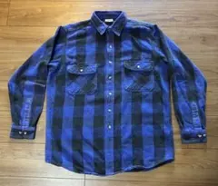 FIVE BROTHER チェック ネルシャツ 青黒 90s ファイブブラザーのサムネイル