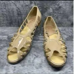 Chausser ショセ【23.5】パンプス フラットシューズ オープントゥのサムネイル