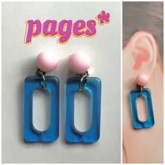 No.71* レトロバイカラーピアス/イヤリング