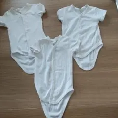 ベビー全開半袖肌着ロンパース3枚組