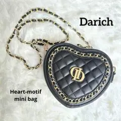 【 Darich 】 ダーリッチ キルティングバッグ ハート チェーンバッグ 黒のサムネイル