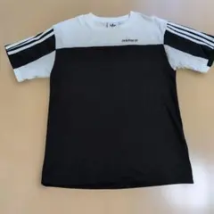adidas 3ストライプ Tシャツ S ホワイト/ブラック
