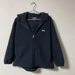 ネイビーフリースジャケット フード付き