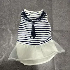 ストライプ セーラー風 犬服