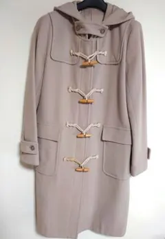 【期間限定】i.n.e ベージュ ダッフルコート フード付き