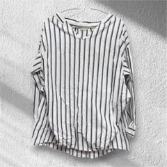 ✨️美品✨️ Le melange 長袖 シャツ カットソー ストライプのサムネイル