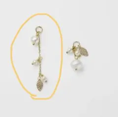 agete K10パール　ピアスチャーム