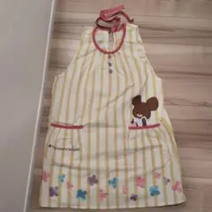 くまのがっこう エプロン ストライプ柄