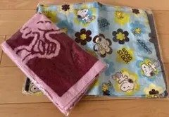 未使用　保管品　スヌーピー フェイスタオル＆レジャーバッグのサムネイル