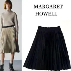 美品　マーガレットハウエル　プリーツスカート　カシミヤ混　ウール　2