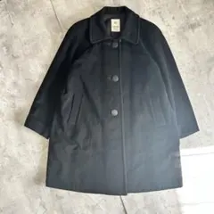 オフィス　冠婚葬祭　カシミヤ　ロングコート ブラック レディース 古着