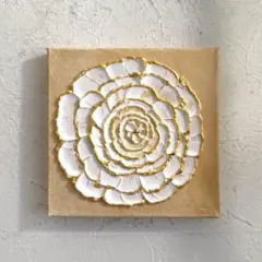 アクリル花モチーフアート作品