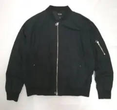 美品 ビームス MA-1 フライトジャケット ブルゾンアウター Wジップ 黒 M