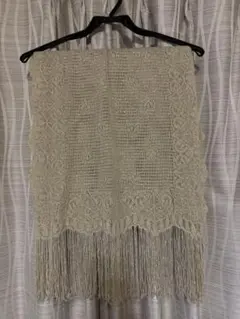 ベージュ ストール ショール ゴールドラメ入り パーティードレス 結婚式　二次会