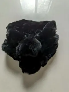 ブラック　ファーマフラー　フェイクファー